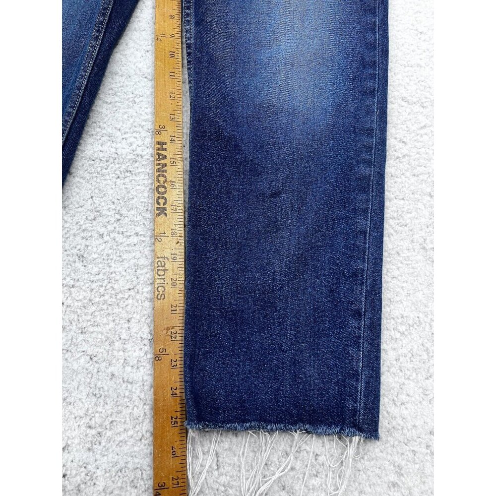 Re/Done Jeans Womens Sz 32 70s Stove Pipe Dark Wash Denim Button Fly - Picture 2 of 14